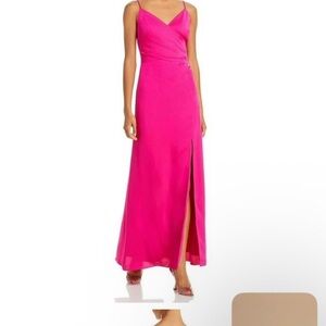 Aqua Vibrant Pink Wedding Dress